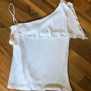 Rave White Sparkly Top